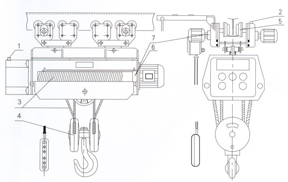 HC-B方形鋼絲繩電動葫蘆設(shè)計(jì)圖：